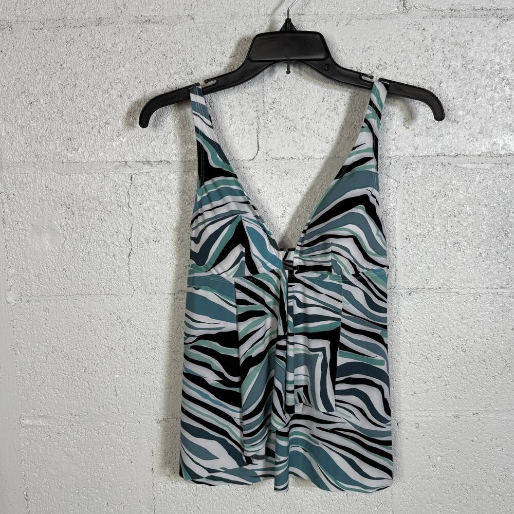 Beyond Control Women's Printed Tankini Top, White Multi 6 $99